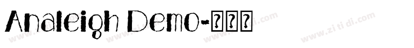 Analeigh Demo字体转换